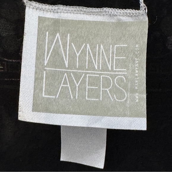 Wynne Layers Black Kimono Cardigan 2X Sheer Open Front Lightweight - Picture 7 of 11